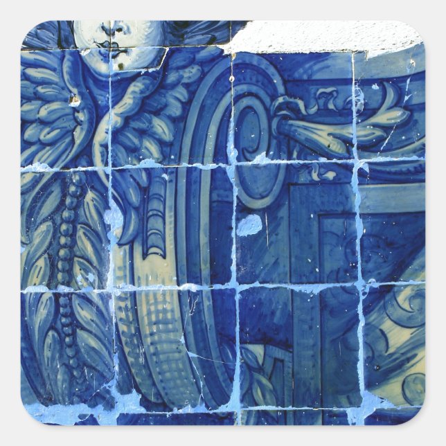Sticker Carré Azulejos, Portuguese Tiles (Devant)