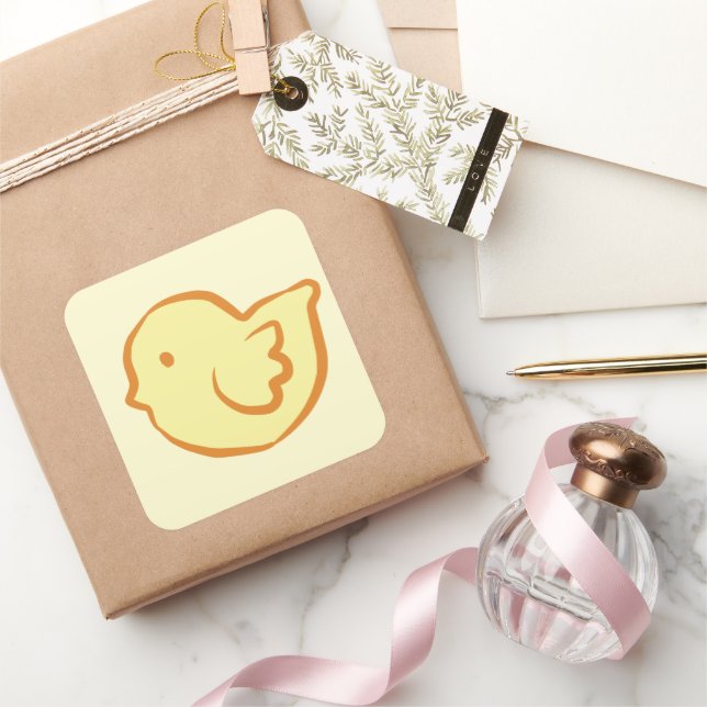 Sticker Carré baby duck (Cadeaux)
