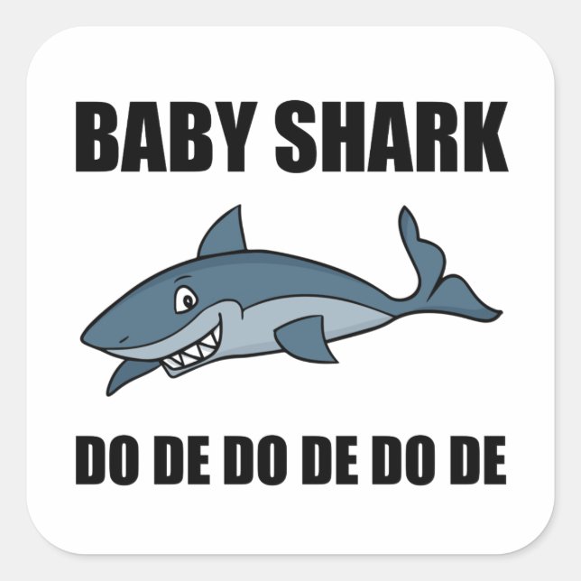 Sticker Carré Baby Shark (Devant)