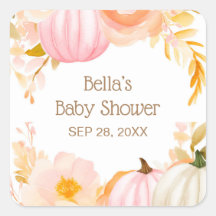 Baby shower d'automne Citrouille rose