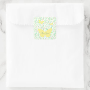 Sticker Carré Baby Shower de Jardin Genre Neutre