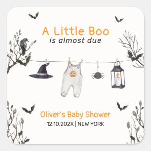 Sticker Carré Baby shower de linge de toilette de petite taille