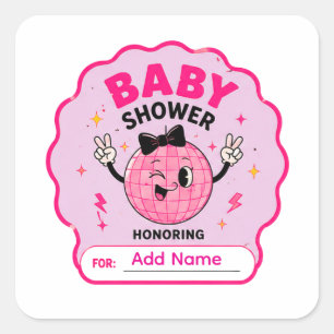 Sticker Carré ✨ Baby Shower en l'honneur de Little One Name