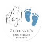 Baby shower Oh Boy Blue Feet