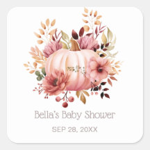 Baby shower rose Citrouille