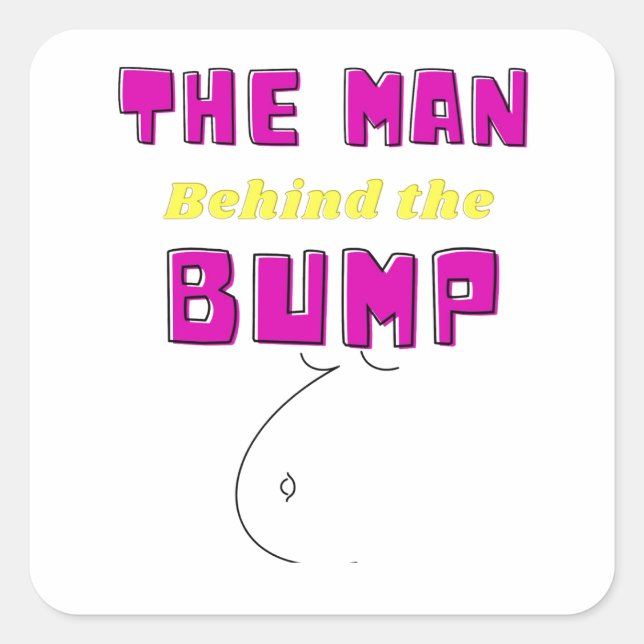 Sticker Carré Babyshower Gifts for him Baby Announcement Gift (Devant)