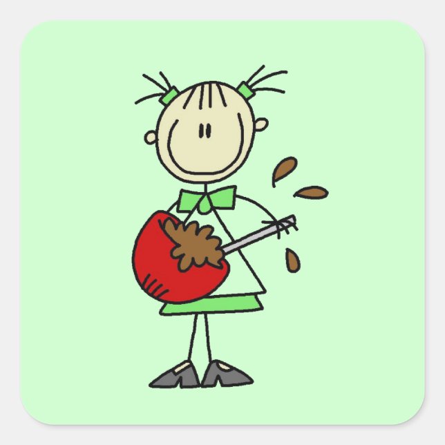 Sticker Carré Bac de mixage de la poignée Figure Baker (Devant)