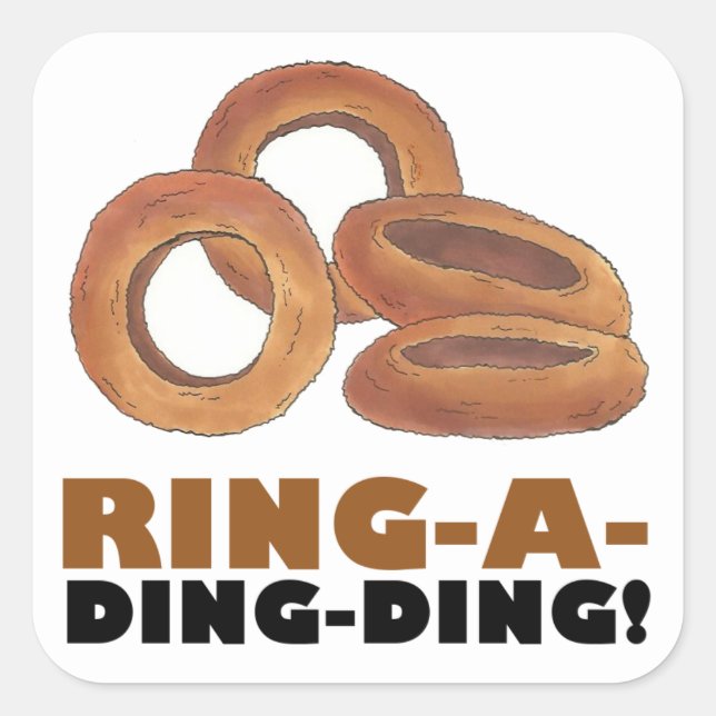 Sticker Carré Bachelorette Fiançailles de la mariée de Ring-a-Di (Devant)