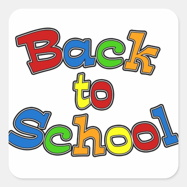 Sticker Carré Back to school (Devant)
