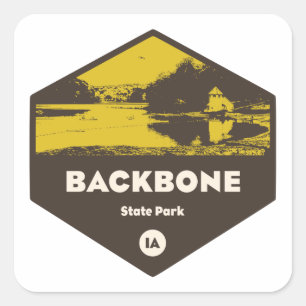 Sticker Carré Backbone State Park Iowa