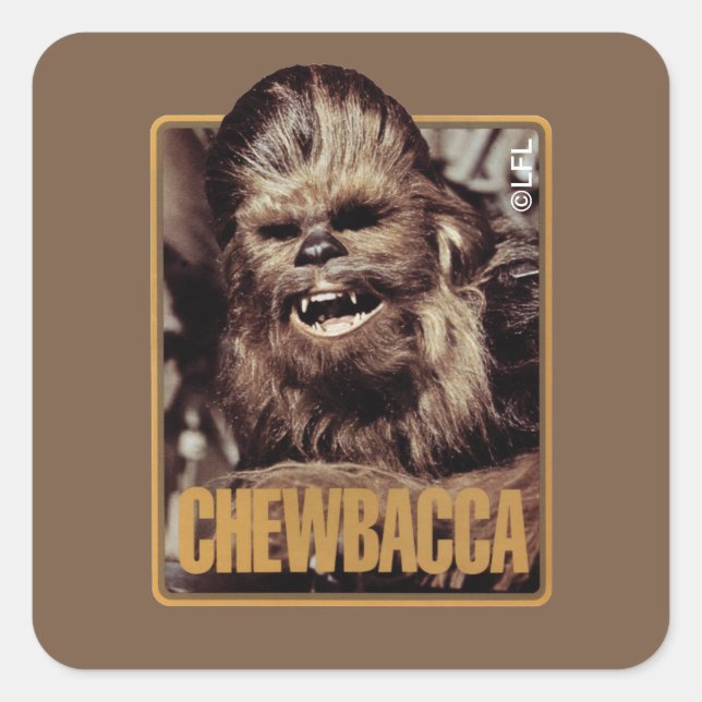 Sticker Carré Badge Chewbacca (Devant)