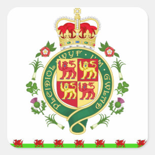 Sticker Carré Badge royal du Pays de Galles