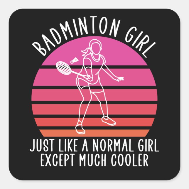 Sticker Carré Badminton (Devant)