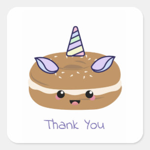 Sticker Carré Bagel Unicorn Bagel Buddies