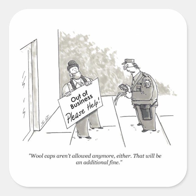 Sticker Carré Baguettes carrés fines (Devant)