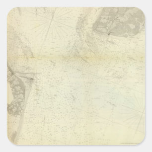 Sticker Carré Baie du Delaware, rivière 1