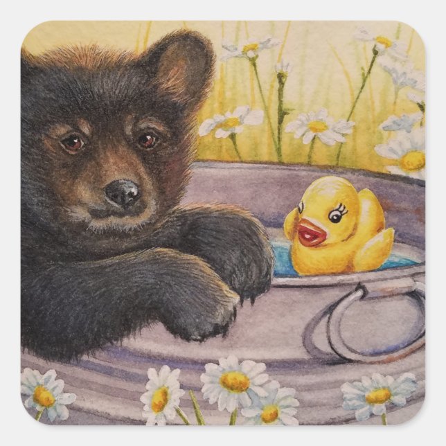 Sticker Carré Baignoire Baignoire Baignoire Baignoire Bouchon Aq (Devant)