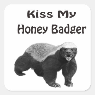 Sticker Carré baiser My Honey Badger