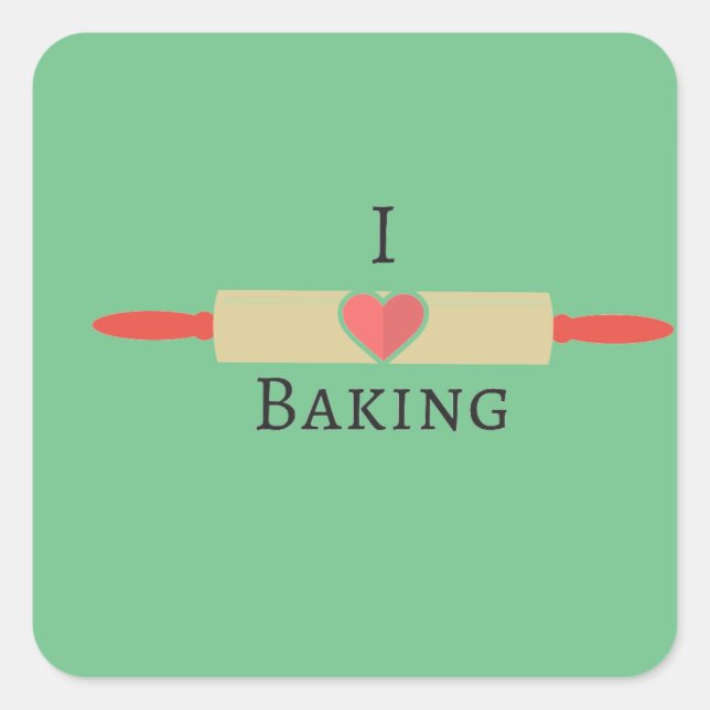 Sticker Carré Bakers Love (Devant)