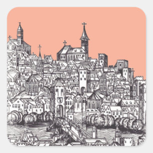 Sticker Carré Bâle ville du nord-ouest de la Suisse