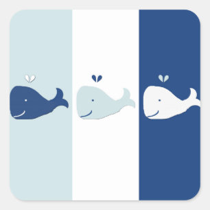 Sticker Carré Baleine