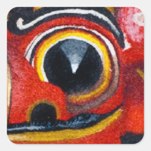 Sticker Carré Balinais Barong