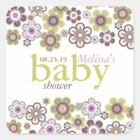 Balise cadeau Baby shower Fleurs de marguerites vi