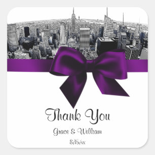Sticker Carré Balise de préférence violette pour Fisheye Skyline