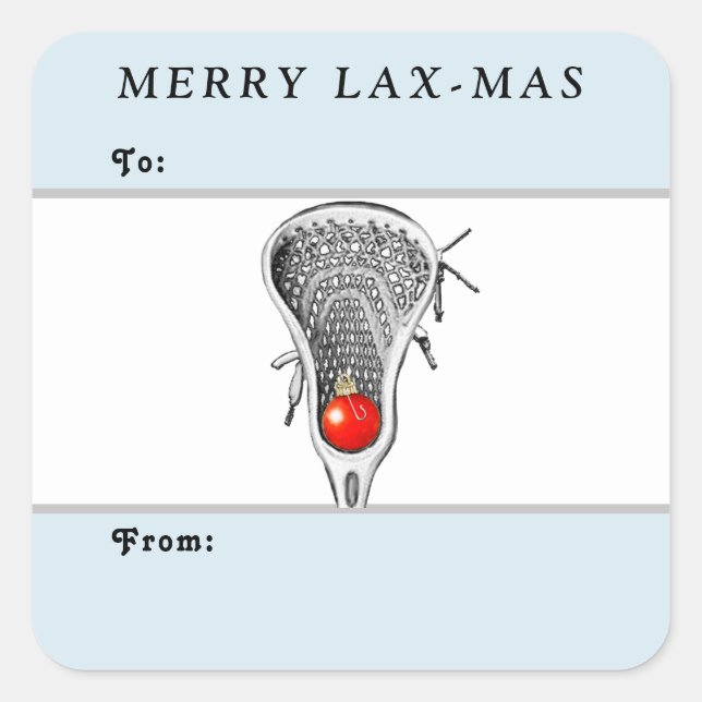 Sticker Carré Balises cadeaux de Noël de crosse (Devant)