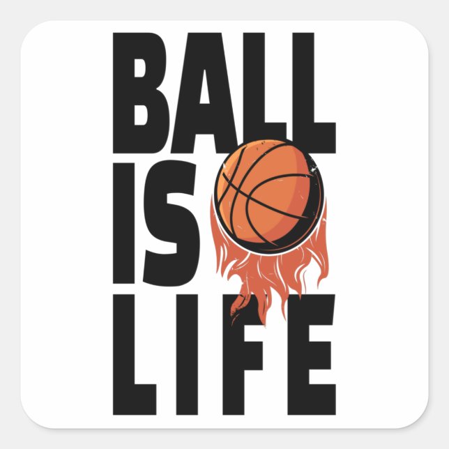 Sticker Carré Ball Is Life (Devant)
