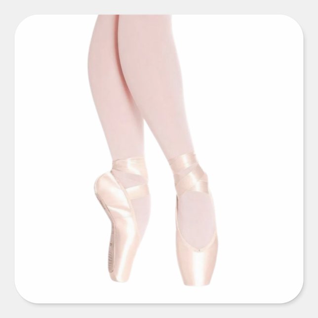 Sticker Carré Ballet Point Shoes (Devant)