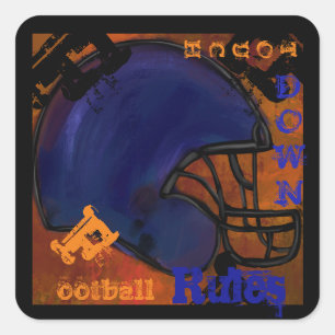 STICKER CARRÉ BALLON DE FOOT AMÉRICAIN