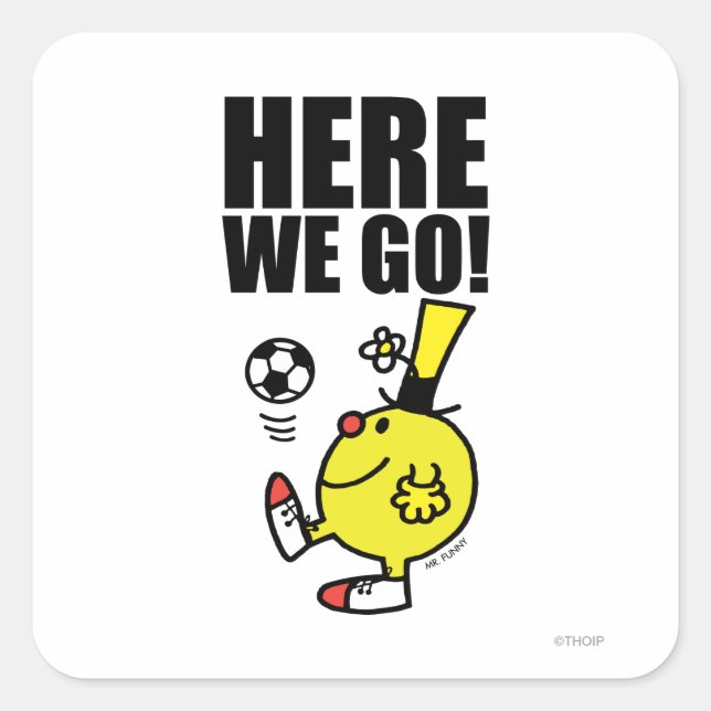 Sticker Carré Ballon de football de M. Funny Juggling A (Devant)