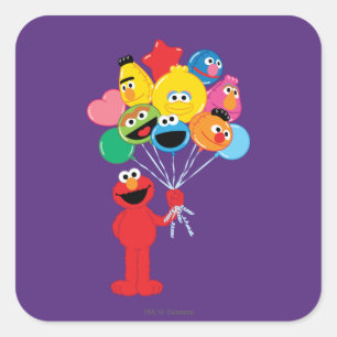 Sticker Carré Ballons d'Elmo