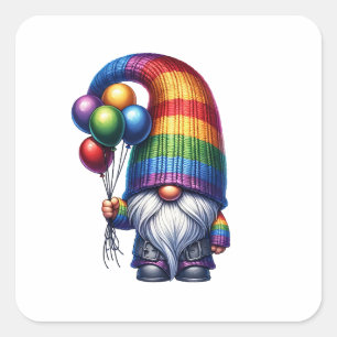 Sticker Carré Ballons Gnome mignons