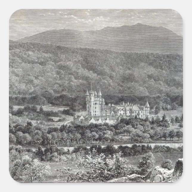 Sticker Carré Balmoral, de 'Leisure Hour', 1888 (Devant)