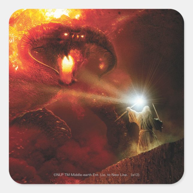 Sticker Carré Balrog contre GANDALF™ (Devant)