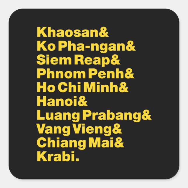 Sticker Carré Banana Pancake Trail / Circuit (Devant)