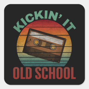 Sticker Carré Bande Cassette Vintage