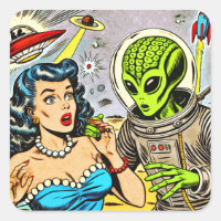 Bande dessinée de science fiction Alien rétro