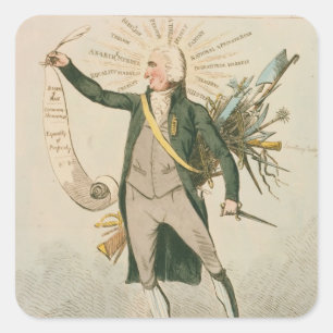 Sticker Carré Bande dessinée politique de Thomas Paine