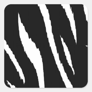 Sticker Carré Bande noire et blanche
