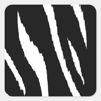 Sticker Carré Bandes noires