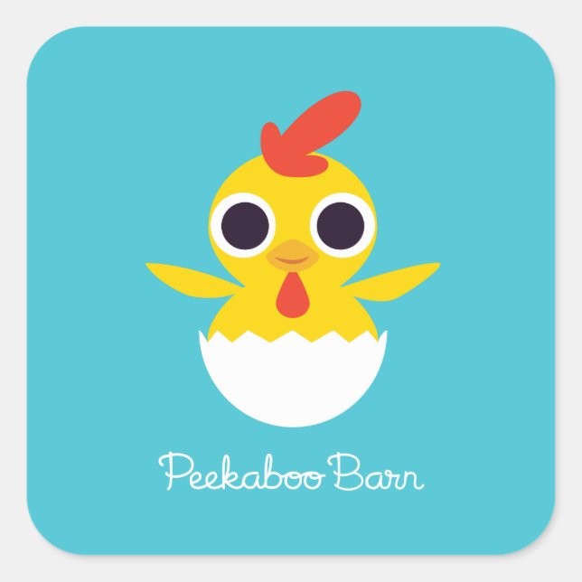 Sticker Carré Bandit le poussin (Devant)