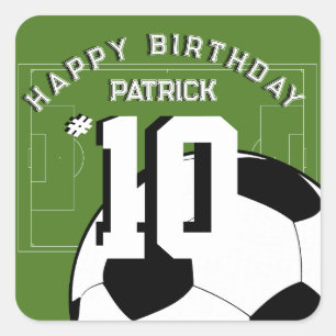 Sticker Carré Bannière personnalisée pour fête d'anniversaire de
