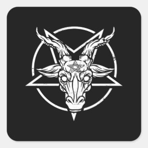 Sticker Carré Baphomets Pentagram meilleur cadeau