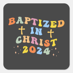 Sticker Carré Baptisé en Christ