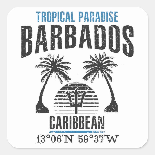 Sticker Carré Barbade (Devant)
