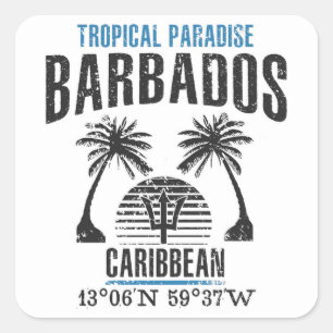 Sticker Carré Barbade