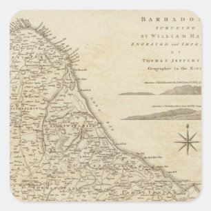 Sticker Carré Barbades